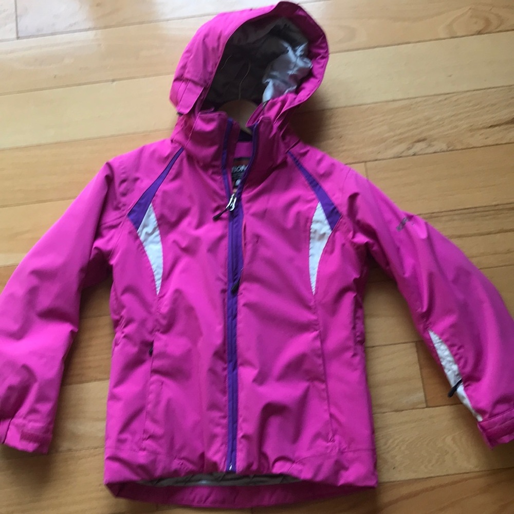 Girls jacket Karbon size 10 pink normal wear